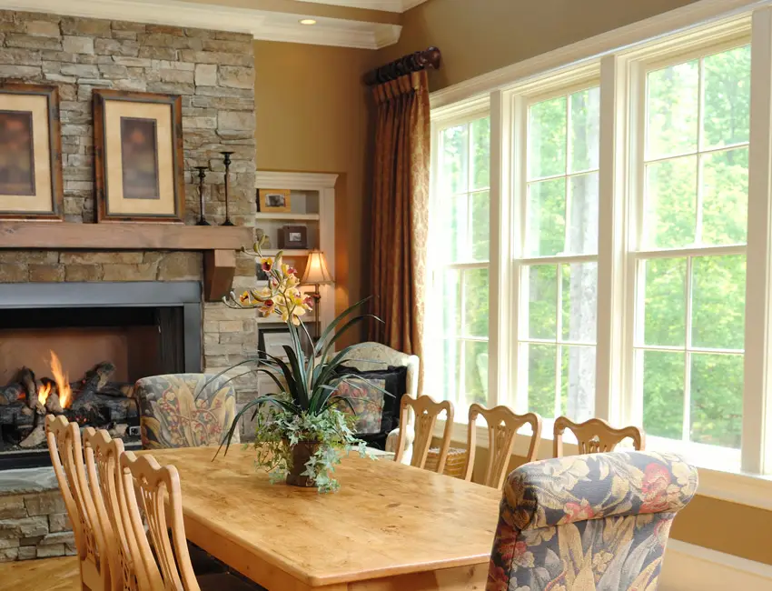 Eco-View 330 Series windows installed in a dining room